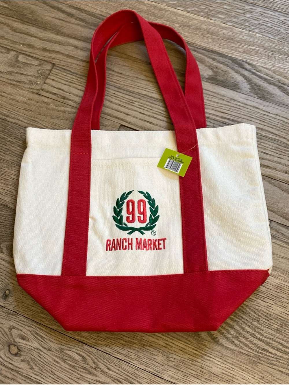 NWT 99 Ranch Market Mini Tote Bag Red Trader Joe’s Asian Equivalent